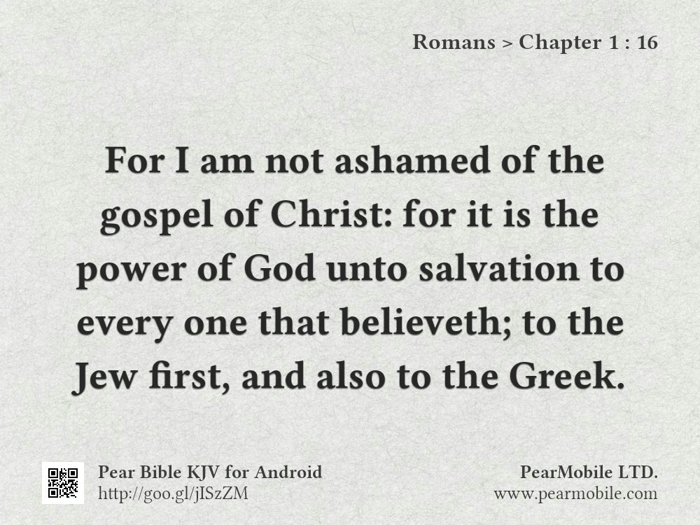 Romans, Chapter 1:16